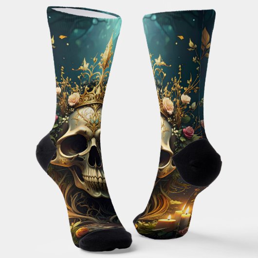 Dunkle Forest Skull Socken (Gewinkelt)