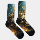 Dunkle Forest Skull Socken (Rechts)
