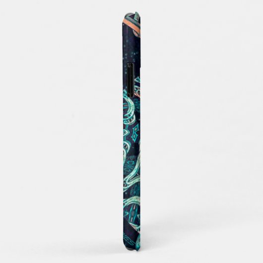 Dunkle Fraktal-Eleganz Case-Mate iPhone Hülle (Hinten/Rechts)