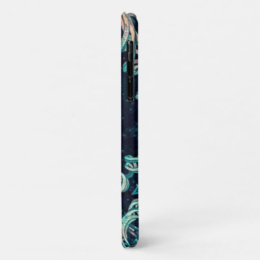 Dunkle Fraktal-Eleganz Case-Mate iPhone Hülle (Hinten/Links)