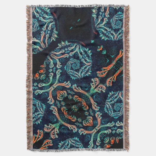 Dunkle Fraktal-Eleganz Decke (Vorderseite Vertikal)