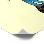 Dunkle Frau auf Soapbox Poster (Ecke)