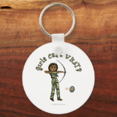 Dunkle Frauenarchie in Camouflage Schlüsselanhänger (Vorderseite)