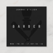 Dunkle Friseure im Stil Quadratische Visitenkarte (Vorderseite)