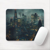Dunkle Futuristische Stormy City Mousepad (Mit Mouse)