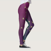 Dunkle Galaxie Constellation Imitate Gold Leggings (Rechts)
