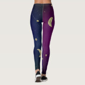 Dunkle Galaxie Constellation Imitate Gold Leggings (Rückseite)