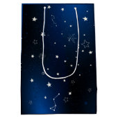 Dunkle Galaxie mit Sternen Mittlere Geschenktüte (Rückseite)