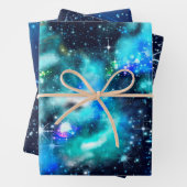 Dunkle Galaxie Sterne Universum Geschenkpapier Set (Beispiel)