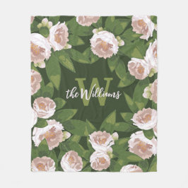 Dunkle Gartenharmonie: Kamelien und Grünanlagen Fleecedecke