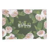 Dunkle Gartenharmonie: Kamelien und Grünanlagen Kissenbezug (Vorderseite-Rechts)