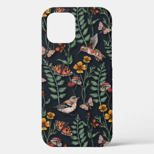 Dunkle Gartenvögel und Schmetterlinge Case-Mate iPhone Hülle
