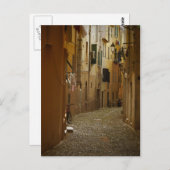 Dunkle Gasse in Neapel, Italien Postkarte (Vorne/Hinten)