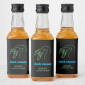 Dunkle Gefahr mit Biss - Schlangenkopf und Fangger Alkoholflaschenetikett (Flaschen)