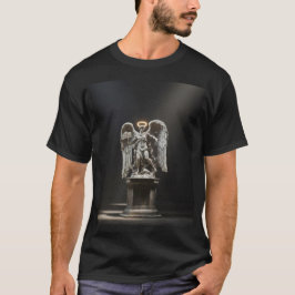 Dunkle gefallene Engelsstatue\Gotisches Kathedral- T-Shirt