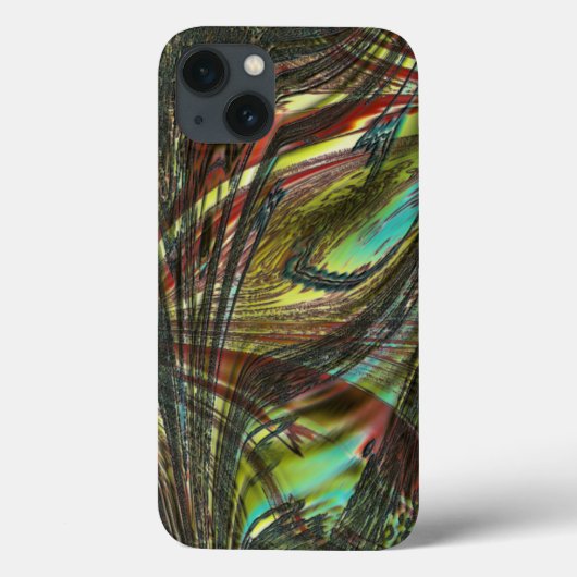 Dunkle gekreuzte Pfauenfedern Case-Mate iPhone Hülle (Rückseite)