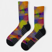 Dunkle Geometrie - athletische Socken (Links)