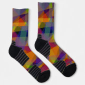 Dunkle Geometrie - athletische Socken (Rechts)