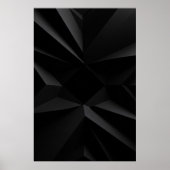 Dunkle Geometrie Minimalistischer Abstrakt Poster (Vorne)