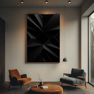 Dunkle Geometrie Minimalistischer Abstrakt Poster