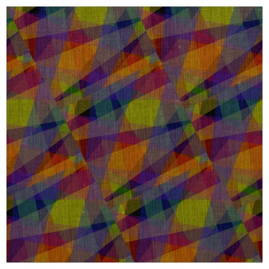 Dunkle Geometrie - Naturstoffe Stoff (Muster)