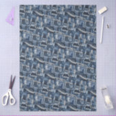 Dunkle gestörte Denim Patchwork und Braids Seidenpapier (Basteln)