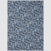 Dunkle gestörte Denim Patchwork und Braids Seidenpapier (Vorderseite)