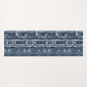 Dunkle gestörte Denim Patchwork und Braids Yogamatte (Rückseite (Horizontal))