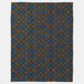Dunkle gestreifte geometrische Kunstdecke Fleecedecke (Vorderseite)