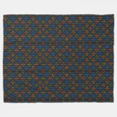 Dunkle gestreifte geometrische Kunstdecke Fleecedecke (Vorderseite (Horizontal))