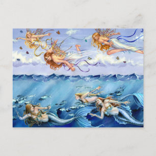 Dunkle Gewässer Bright Skies Postkarte