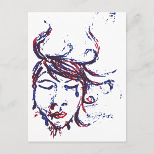 dunkle Gewässer Postkarte