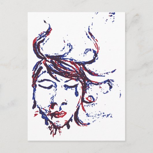 dunkle Gewässer Postkarte (Vorderseite)