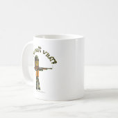 Dunkle Girls jagen Kaffeetasse (Vorderseite Links)