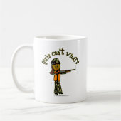 Dunkle Girls jagen Kaffeetasse (Links)