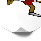 Dunkle Girls Shooting in roter Uniform Poster (Ecke)