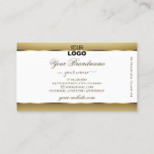 Dunkle Gold-Decke mit dunklem und braunem Ombre-Lo Visitenkarte (Rückseite)