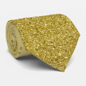Dunkle Gold Imitats Glitzer Glitzern Hochzeit Krawatte (Gerollt)
