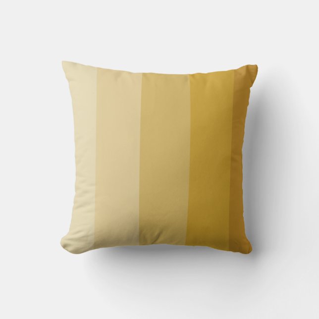 Dunkle Gold Ombre Stripe Kissen (Vorderseite)