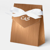 Dunkle Gold Personalisierte Gefälligkeitsboxen Geschenkschachtel (Vorderseite)