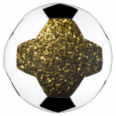Dunkle goldene Imitate Glitzer Glitzern Fußball (Vorderseite)