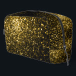 Dunkle goldene Imitate Glitzer Glitzern Waschbeutel<br><div class="desc">Gold Imitate Glitzer Glitzern Tasche. Coole Mode-Accessoires für sie. Schöne mädchenhafte dunkelgoldfarbene glänzende Glitzer Glitzern Design. Foto der Glitzern,  nicht echter Glitzer! Erstellen Sie ein einzigartiges und personalisiertes Geschenk mit einer benutzerdefinierten Touch!</div>