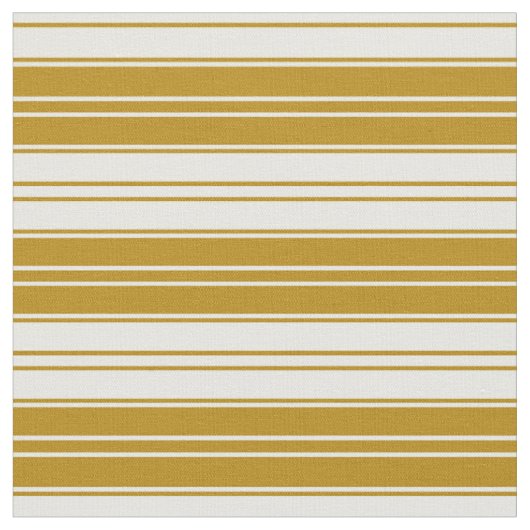 Dunkle Goldenrod & Minze Creme farbige Linien Stoff (Nahaufnahme)