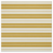 Dunkle Goldenrod & Minze Creme farbige Linien Stoff (Muster)
