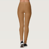 Dunkle Goldfarbe einfarbig Leggings (Rückseite)