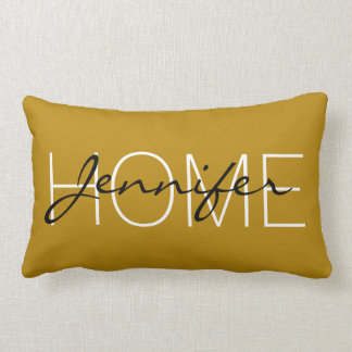 Dunkle Goldrute-Farbgebung Home-Monogramm Lendenkissen