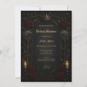 Dunkle GOT-Gothic-Brautparty-Einladung Einladung (Vorderseite)