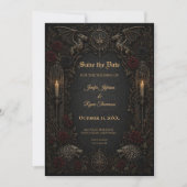 Dunkle GOT-Gothic-Save-the-Date-Einladung Einladung (Vorderseite)