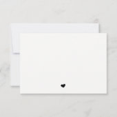 Dunkle Goth Black Wassercolor Hochzeit Danke Karte (Rückseite)