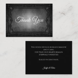 Dunkle Gothic Alternative Halloween-Hochzeit Mitteilungskarte